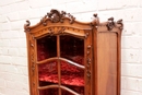 Louis XV style Display cabinet in Walnut, France 19th century