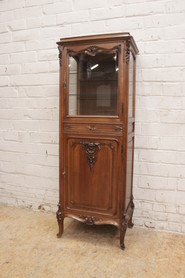 Louis XV display cabinet in walnut