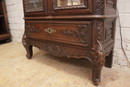 Louis XV style Display cabinet in Walnut, France 19th century
