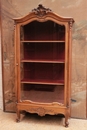 Louis XV style Display cabinet in Walnut, France 19th century