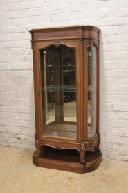 Louis XV Display cabinet in walnut signed Jeanselme Paris