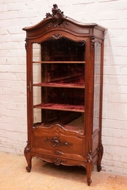 Louis XV display cabinet walnut