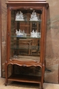 Louis XV style Display cabinet in Walnut, France 19th century