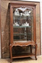 Louis XV style Display cabinet in Walnut, France 19th century