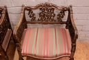 Louis XV style Arm chairs in gilt wood, France 19th century