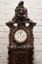 Louis XV style Grandfather clock in Walnut, France 19th century