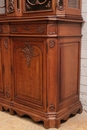 Louis XV style Cabinet in Oak, Belgium 19th century
