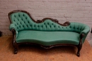 Louis XV style Long chair in Walnut, France 1900