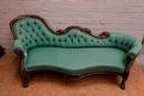 Louis XV style Long chair in Walnut, France 1900