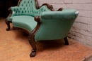 Louis XV style Long chair in Walnut, France 1900