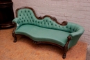 Louis XV style Long chair in Walnut, France 1900