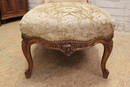 Louis XV style Long chair in Walnut, France 19th century