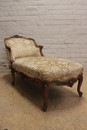 Louis XV style Long chair in Walnut, France 19th century
