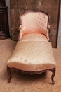 Louis XV style Long chair in Walnut, France 19th century