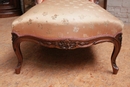 Louis XV style Long chair in Walnut, France 19th century