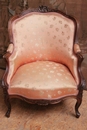 Louis XV style Long chair in Walnut, France 19th century