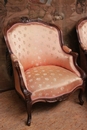 Louis XV style Long chair in Walnut, France 19th century