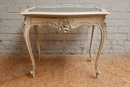 Louis XV style Paint table and chair in paint wood, France 19th century