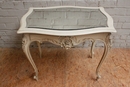 Louis XV style Paint table and chair in paint wood, France 19th century