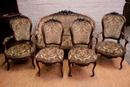 Louis XV style Sofa set in palisander, France 19th century