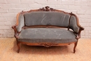 Louis XV style Sofa set in Walnut, France 19th century