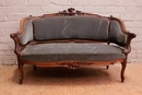 Louis XV style Sofa set in Walnut, France 19th century