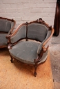 Louis XV style Sofa set in Walnut, France 19th century