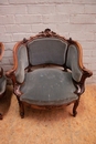 Louis XV style Sofa set in Walnut, France 19th century