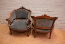 Louis XV style Sofa set in Walnut, France 19th century