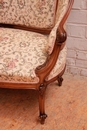 Louis XV style Sofa set in Walnut, France 19th century