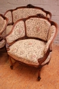 Louis XV style Sofa set in Walnut, France 19th century