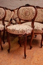 Louis XV style Sofa set in Walnut, France 19th century