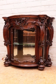 Louis XV style bombe Display cabinet/planter in solid rosewood