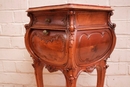 Louis XV style End table in Walnut, France 19th century