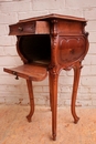 Louis XV style End table in Walnut, France 19th century