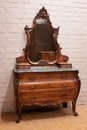 Louis XV style Commode in walnut and marble, France 19th century