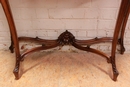 Louis XV style Console and mirror in Walnut, France 1900