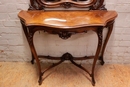 Louis XV style Console and mirror in Walnut, France 1900