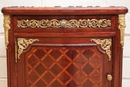 Louis XV style Night stand in mahogany & bronze, France 19th century