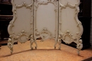 Louis XV style Sreen in Paint walnut, France 19th century