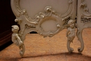 Louis XV style Sreen in Paint walnut, France 19th century