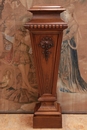 Louis XV style Pedestal in Walnut, France 19th century