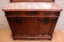 Louis XV style Server in walnut and marble, France 19th century