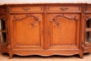 Louis XV style Sideboard in oak and marble, France 19th century