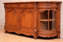 Louis XV style Sideboard in oak and marble, France 19th century