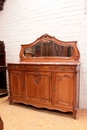 Louis XV style Sideboard in walnut and marble, France 19th century