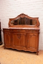 Louis XV style Sideboard in walnut and marble, France 19th century