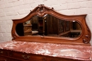 Louis XV style Sideboard in walnut and marble, France 19th century