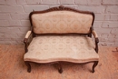 Louis XV style Mini sofa in Oak, France 19th century