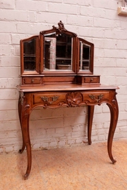 Louis XV style vanity in walnut